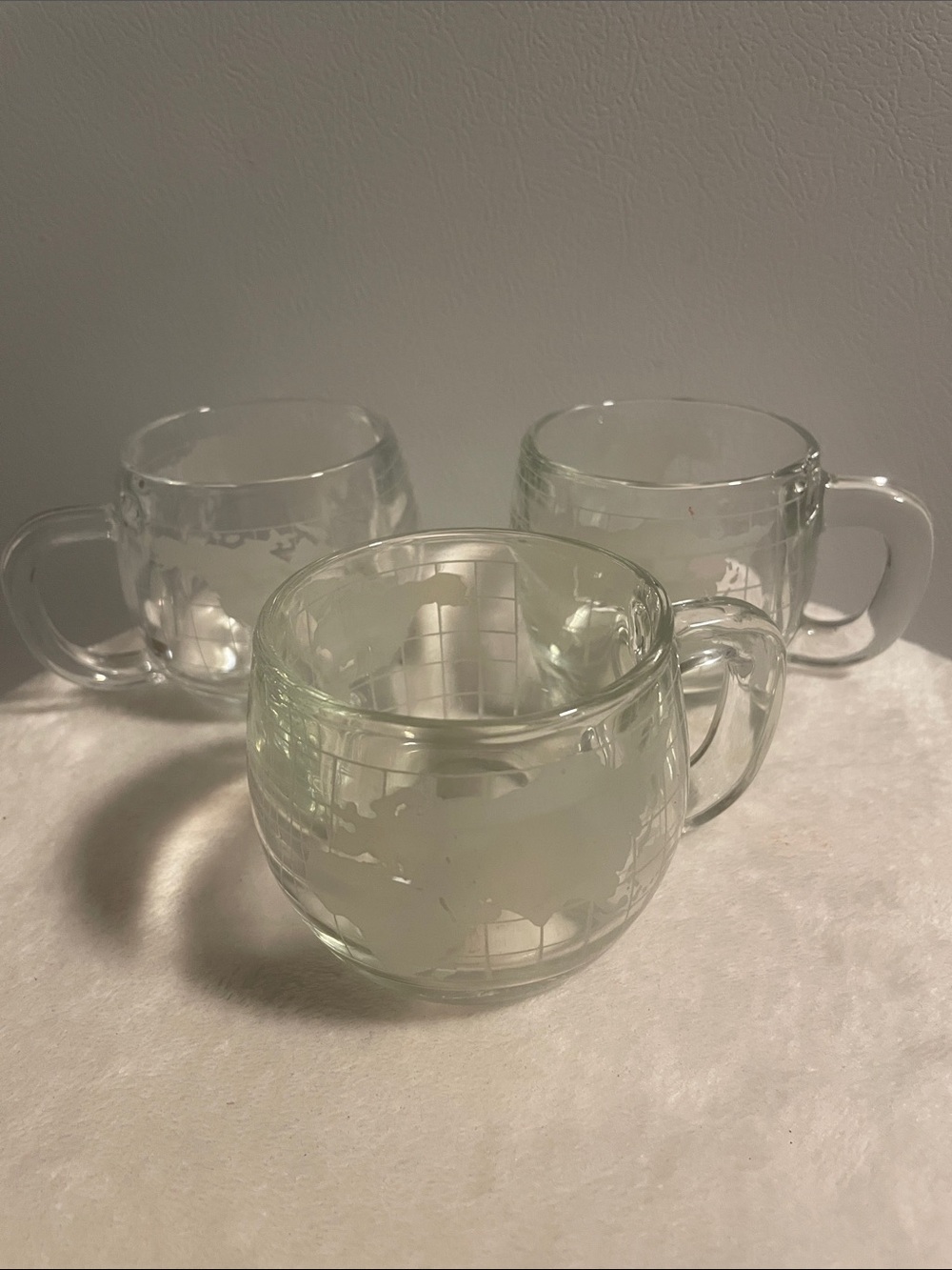 1970s NESCAFE Globe Coffee Mugs set of 3